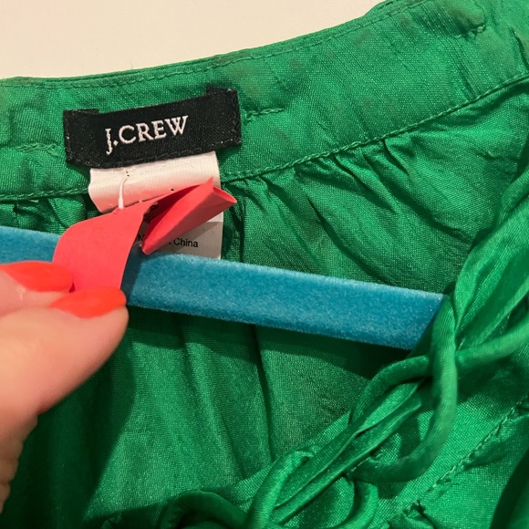 Jcrew green silk top - Picture 4 of 5